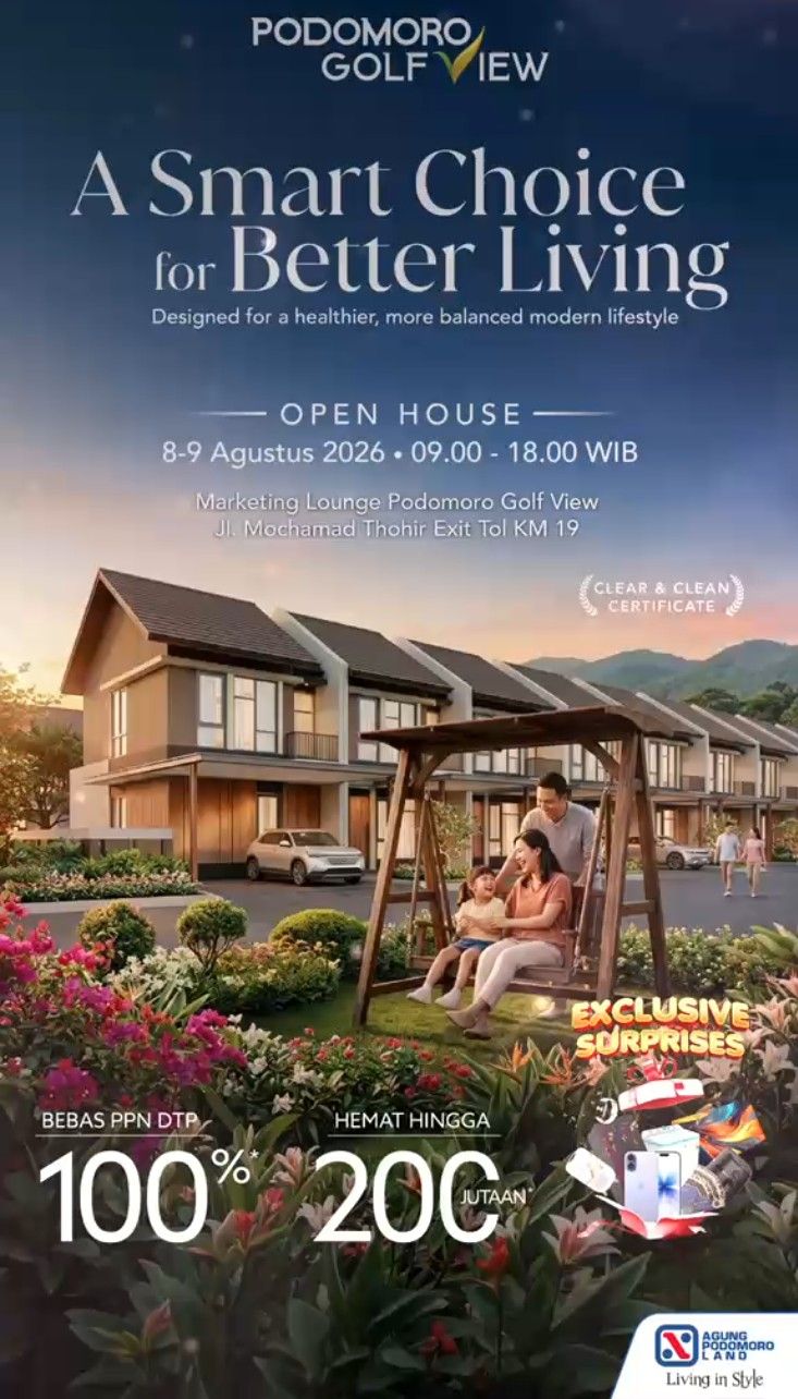 You are currently viewing Open House Podomoro Golf View 8-9 Agustus 2026